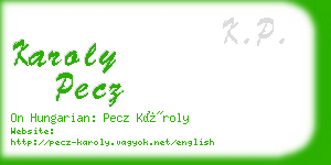 karoly pecz business card